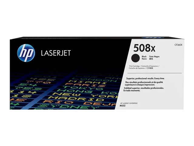 HP 508X - Alto rendimiento - negro - original-LaserJet-cartucho de tóner (CF360X)-para Color LaserJet Enterprise MFP M577; LaserJet Enterprise Flow MFP M577