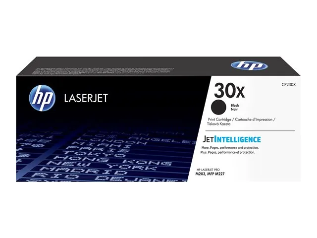 HP 30X - Negro - Original - LaserJet - Cartucho de tóner (CF230X) - para LaserJet Pro M203d, M203dn, M203dw, MFP M227fdn, MFP M227fdw, MFP M227sdn