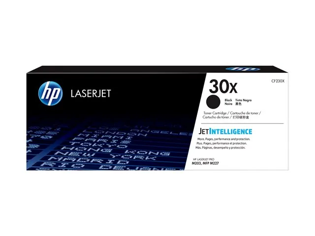 HP 30X - Negro - Original - LaserJet - Cartucho de tóner (CF230X) - para LaserJet Pro M203d, M203dn, M203dw, MFP M227fdn, MFP M227fdw, MFP M227sdn