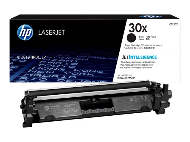 HP 30X - Negro - Original - LaserJet - Cartucho de tóner (CF230X) - para LaserJet Pro M203d, M203dn, M203dw, MFP M227fdn, MFP M227fdw, MFP M227sdn