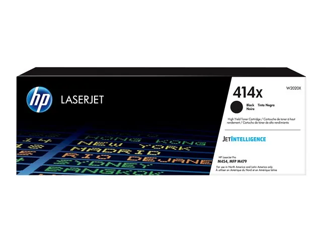 HP 414X - Alto rendimiento - negro - original-LaserJet-cartucho de tóner (W2020X)-para Color LaserJet Enterprise M455, MFP M480; Color LaserJet Pro M454, M479, MFP M479
