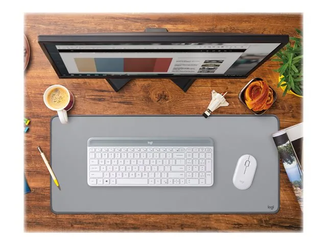 Logitech Studio Series Desk Mat - Teclado y alfombrilla de Mouse - gris medio