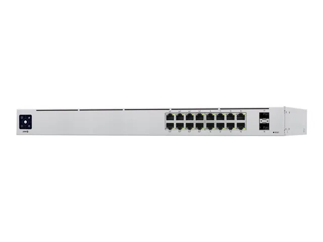 Ubiquiti UniFi Switch USW-16-POE - Switch - Gestionado - 16 x 10/100/1000 (8 PoE+) + 2 x Gigabit SFP-montaje en rack, sobremesa-PoE+ (42 W)