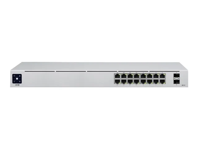 Ubiquiti UniFi Switch USW-16-POE - Switch - Gestionado - 16 x 10/100/1000 (8 PoE+) + 2 x Gigabit SFP-montaje en rack, sobremesa-PoE+ (42 W)