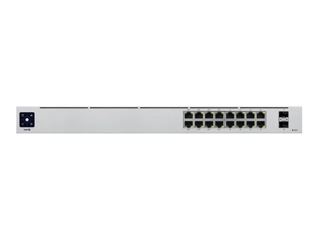 Ubiquiti UniFi Switch USW-16-POE - Switch - Gestionado - 16 x 10/100/1000 (8 PoE+) + 2 x Gigabit SFP-montaje en rack, sobremesa-PoE+ (42 W)