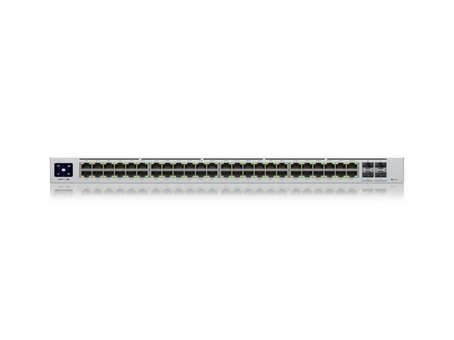 Ubiquiti UniFi Switch USW-PRO-48-POE - Switch - Gestionado - 48 x 10/100/1000 (40 PoE+, 8 PoE++) + 4 x 10Gb Ethernet SFP+-montaje en rack-PoE++ (600 W)-CA 120/230 V / DC 11,5/52 V