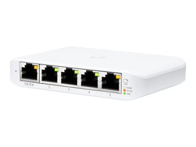 Ubiquiti UniFi Switch USW Flex Mini - Switch - inteligente - 4 x 10/100/1000 + 1 x 10/100/1000 (PoE+)-postre-PoE+