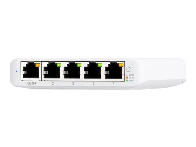 Ubiquiti UniFi Switch USW Flex Mini - Switch - inteligente - 4 x 10/100/1000 + 1 x 10/100/1000 (PoE+)-postre-PoE+