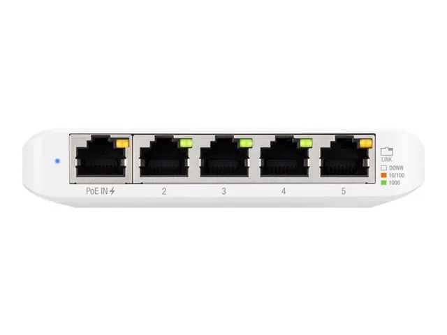 Ubiquiti UniFi Switch USW Flex Mini - Switch - inteligente - 4 x 10/100/1000 + 1 x 10/100/1000 (PoE+)-postre-PoE+