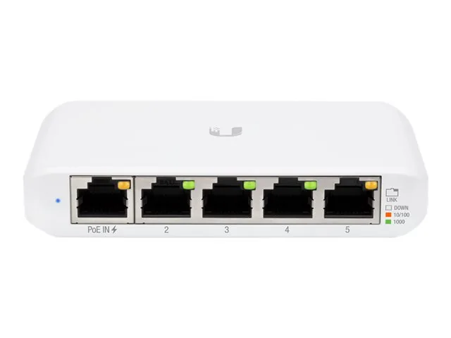 Ubiquiti UniFi Switch USW Flex Mini - Switch - inteligente - 4 x 10/100/1000 + 1 x 10/100/1000 (PoE+)-postre-PoE+