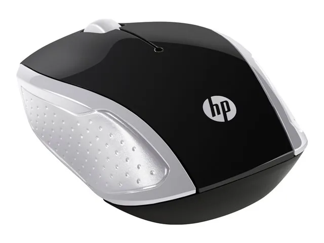 HP 200 - Mouse - diestro y zurdo - óptico-inalámbrico - 2.4 GHz-receptor inalámbrico USB-plata-para Pavilion 24, 27, 590, 595, TP01