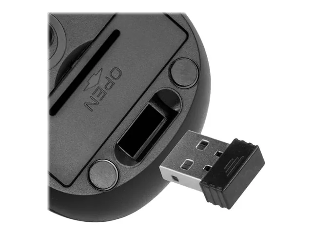 Klip Xtreme Klever KMW-340 - Mouse - óptico - 6 botones-inalámbrico - 2.4 GHz-receptor inalámbrico USB-negro
