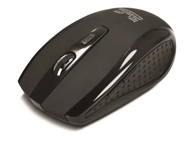 Klip Xtreme Klever KMW-340 - Mouse - óptico - 6 botones-inalámbrico - 2.4 GHz-receptor inalámbrico USB-negro