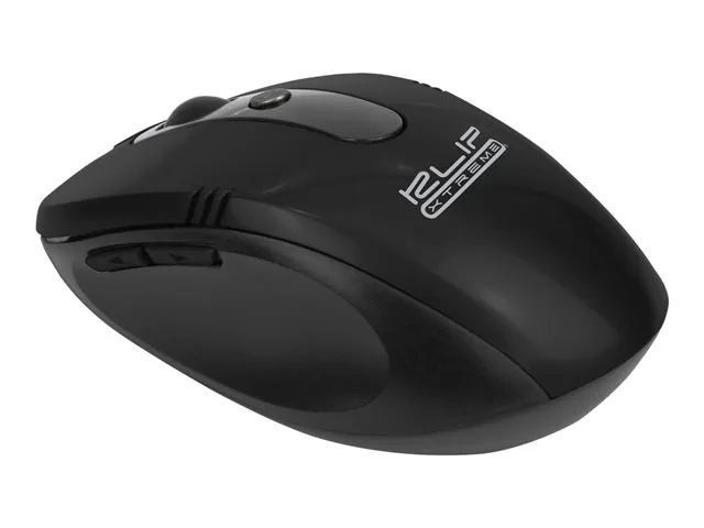 Klip Xtreme KMW-330 Vector - Mouse - ergonómico - óptico - 6 botones-inalámbrico - 2.4 GHz-receptor inalámbrico USB-negro