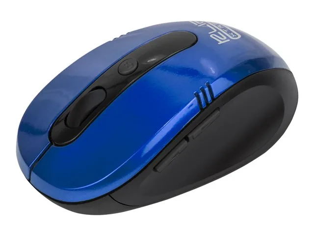 Klip Xtreme KMW-330 Vector - Mouse - ergonómico - óptico - 6 botones-inalámbrico - 2.4 GHz-receptor inalámbrico USB-azul