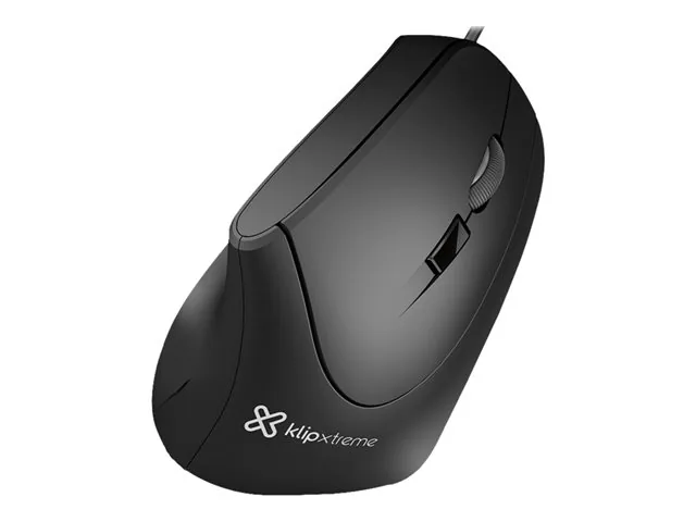 Klip Xtreme Krown KMO-506 - Mouse vertical - ergonómico - diestro-óptico - 6 botones-cableado-USB