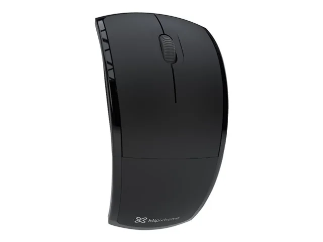 Klip Xtreme Lightflex KMW-375 - Mouse - ergonómico - óptico - 3 botones-inalámbrico - 2.4 GHz-receptor inalámbrico USB-negro