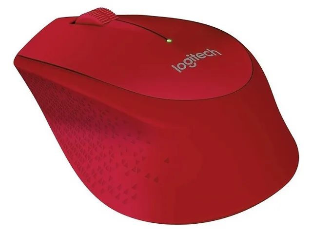 Logitech M280 - Mouse - diestro - óptico - 3 botones-inalámbrico - 2.4 GHz-receptor inalámbrico USB-rojo