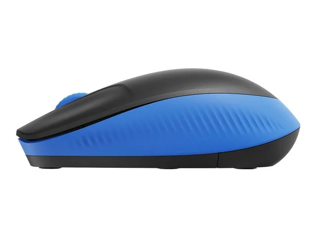Logitech M190 - Mouse - óptico - 3 botones-inalámbrico-receptor inalámbrico USB-azul