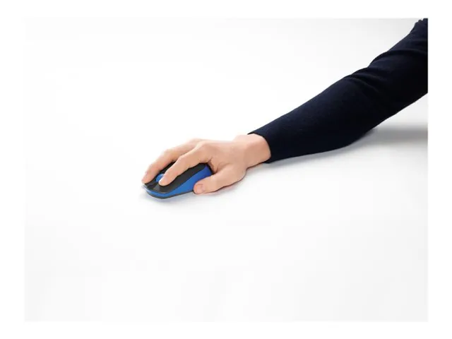 Logitech M190 - Mouse - óptico - 3 botones-inalámbrico-receptor inalámbrico USB-azul