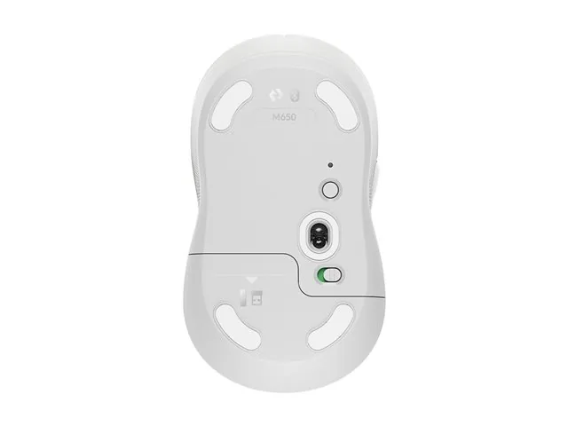 Logitech Signature M650 - Mouse - manos pequeñas - diestro y zurdo-inalámbrico - 2.4 GHz, Bluetooth-receptor de USB Logitech Logi Bolt-blanco hueso