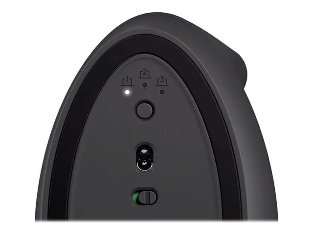 Logitech Lift Vertical Ergonomic Mouse - Mouse vertical - ergonómico - 6 botones-inalámbrico - 2.4 GHz, Bluetooth-receptor de USB Logitech Logi Bolt-grafito