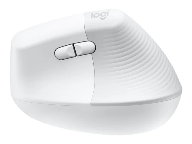 Logitech Lift Vertical Ergonomic Mouse - Mouse vertical - ergonómico - 6 botones-inalámbrico - 2.4 GHz, Bluetooth-receptor de USB Logitech Logi Bolt-blanco hueso