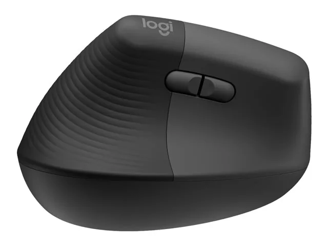 Logitech Lift Left Vertical Ergonomic Mouse - Mouse vertical - ergonómico - zurdo - 6 botones-inalámbrico - 2.4 GHz, Bluetooth-receptor de USB Logitech Logi Bolt-grafito
