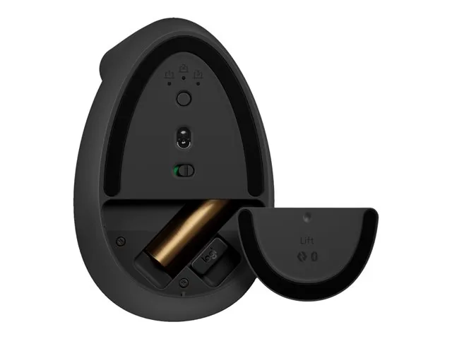 Logitech Lift Left Vertical Ergonomic Mouse - Mouse vertical - ergonómico - zurdo - 6 botones-inalámbrico - 2.4 GHz, Bluetooth-receptor de USB Logitech Logi Bolt-grafito
