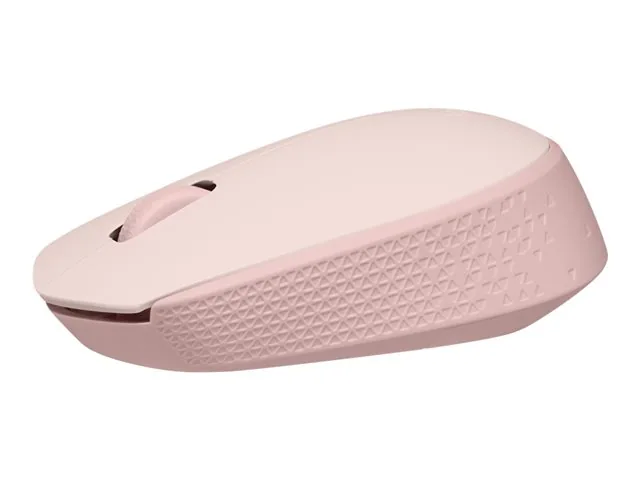 Logitech M170 Wireless Mouse, Ambidextrous, Rose - Mouse - diestro y zurdo - óptico - 3 botones-inalámbrico - 2.4 GHz-receptor inalámbrico USB-rosa