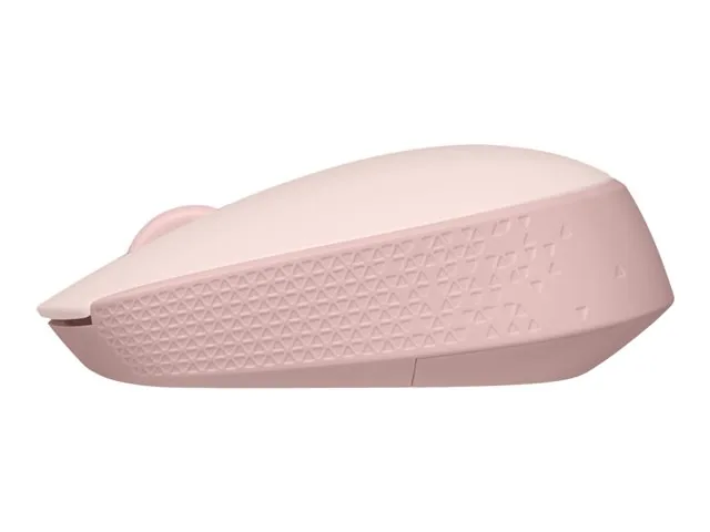 Logitech M170 Wireless Mouse, Ambidextrous, Rose - Mouse - diestro y zurdo - óptico - 3 botones-inalámbrico - 2.4 GHz-receptor inalámbrico USB-rosa