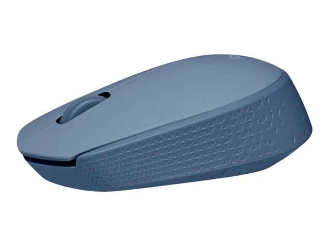 Logitech M170 Wireless Mouse, Ambidextrous, Blue Gray - Mouse - diestro y zurdo - óptico - 3 botones-inalámbrico - 2.4 GHz-receptor inalámbrico USB-azul/gris