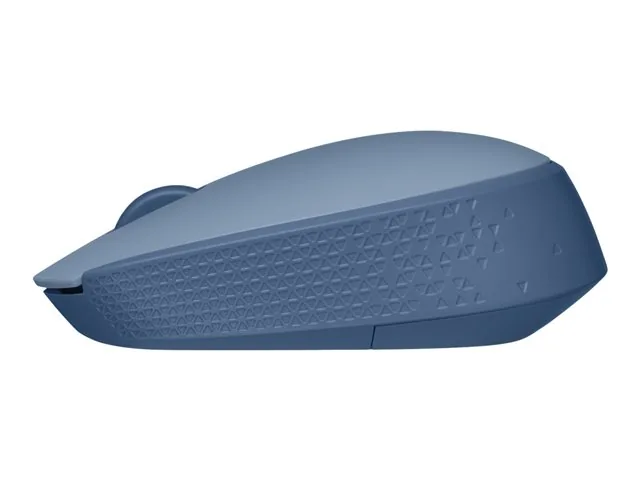 Logitech M170 Wireless Mouse, Ambidextrous, Blue Gray - Mouse - diestro y zurdo - óptico - 3 botones-inalámbrico - 2.4 GHz-receptor inalámbrico USB-azul/gris