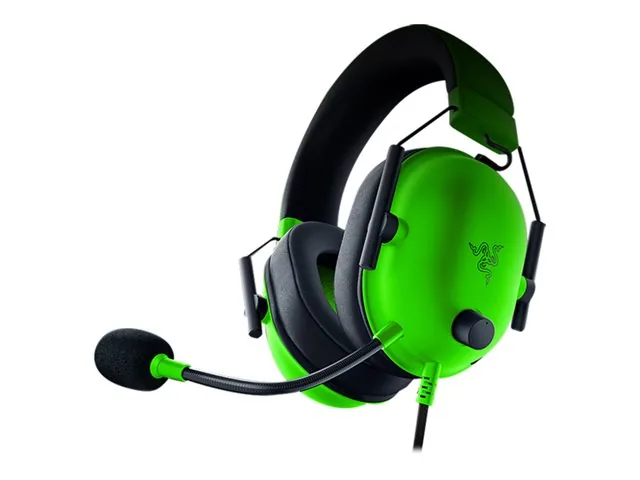 Razer BlackShark V2 X - Audífono - tamaño completo - cableado-conector de 3,5 mm-aislamiento de ruido-verde razer