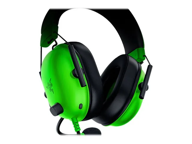 Razer BlackShark V2 X - Audífono - tamaño completo - cableado-conector de 3,5 mm-aislamiento de ruido-verde razer
