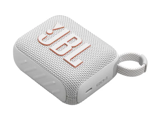 JBL Go 4 - Bocina - para uso portátil - inalámbrico-Bluetooth-controlado por aplicación - 4.2 vatios-blanco