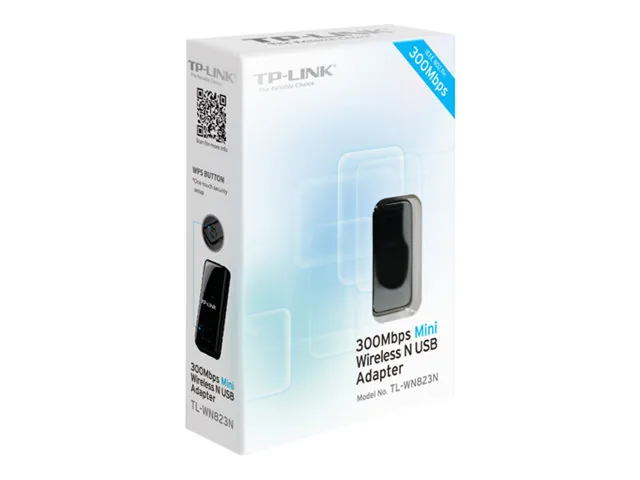 TP-Link TL-WN823N - Adaptador de red - 802.11b/g/n - Velocidad 300 Mbps a 2.4 GHz-USB 2.0-Botón WPS
