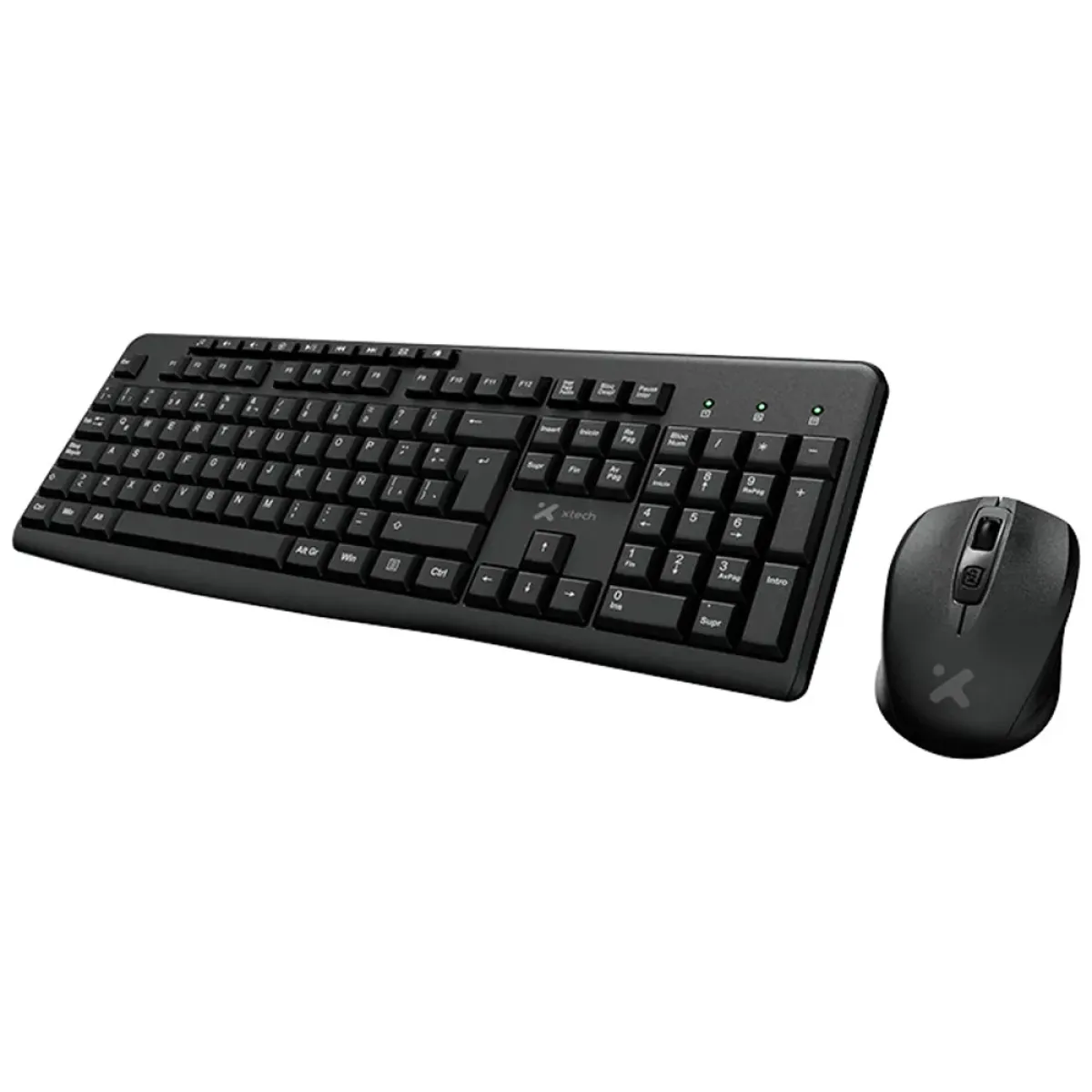 Xtech - Set teclado y Mouse - Inalámbrico - Español-USB-Negro - 2.4 GHz-Negro XTK - 311S