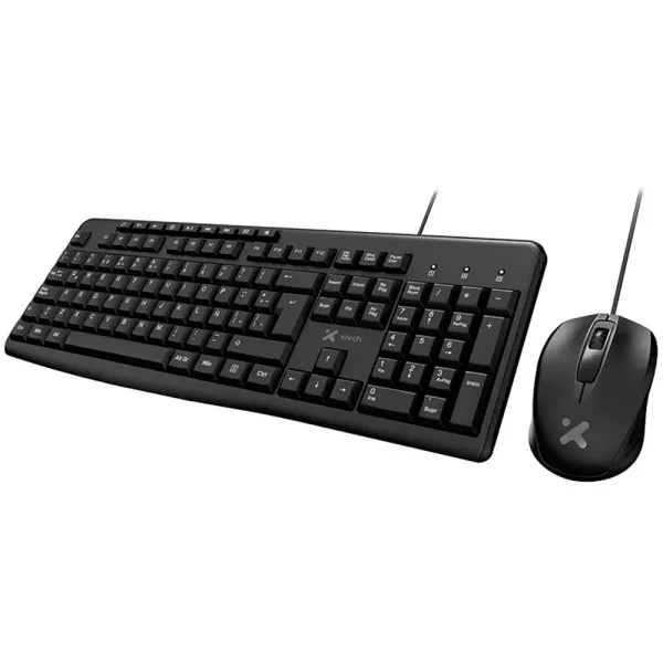 Xtech - Set teclado y Mouse - Con cable - Español-USB-Negro-Multimedia XTK - 302S