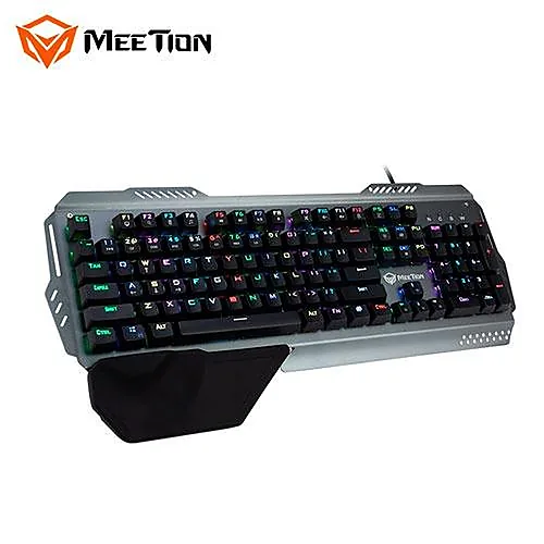 TECLADO MECANICO RGB DE METAL MEETION MK20 GRAY ANTI-GHOSTING